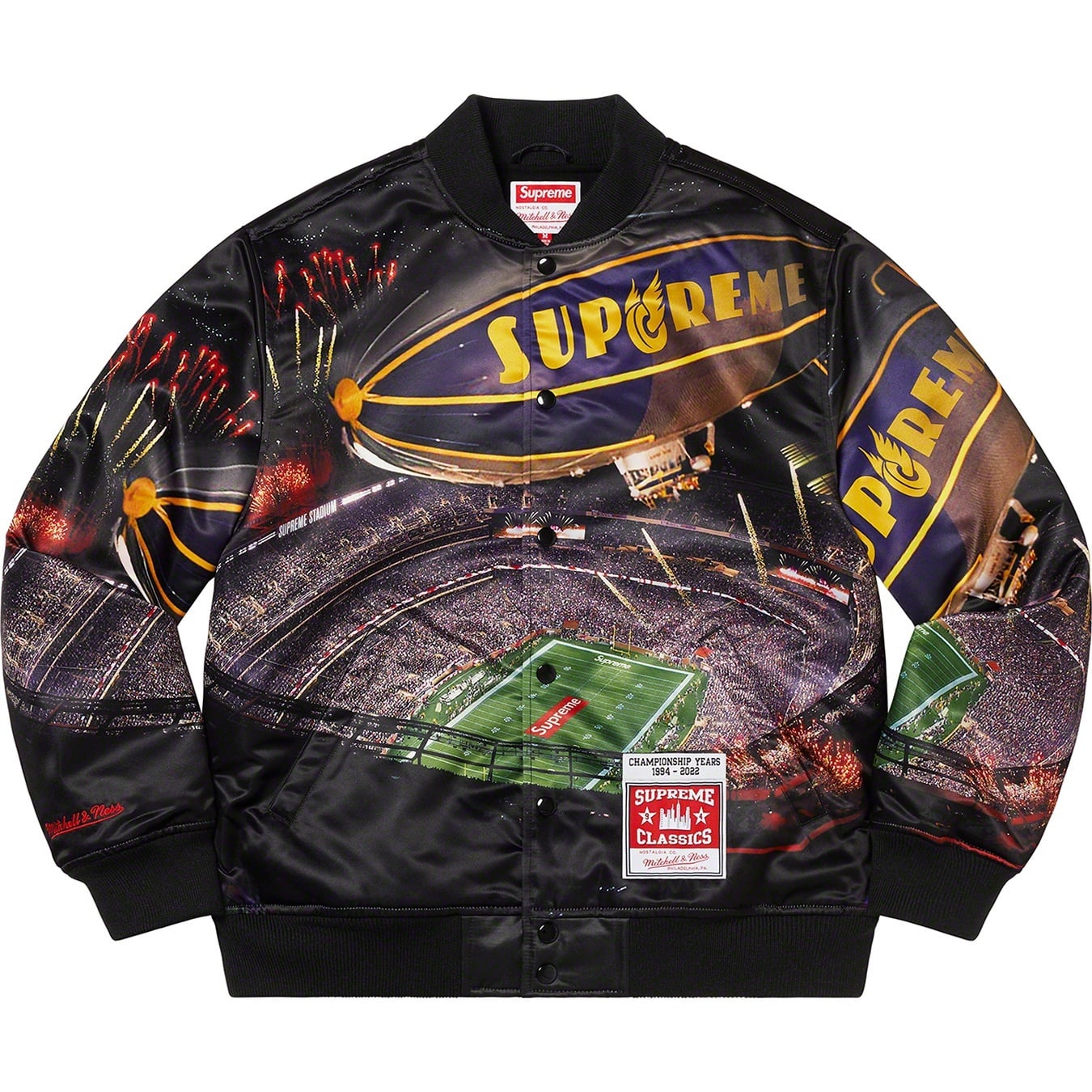 Supreme®/Mitchell & Ness® Stadium Satin Varsity Jacket view 8